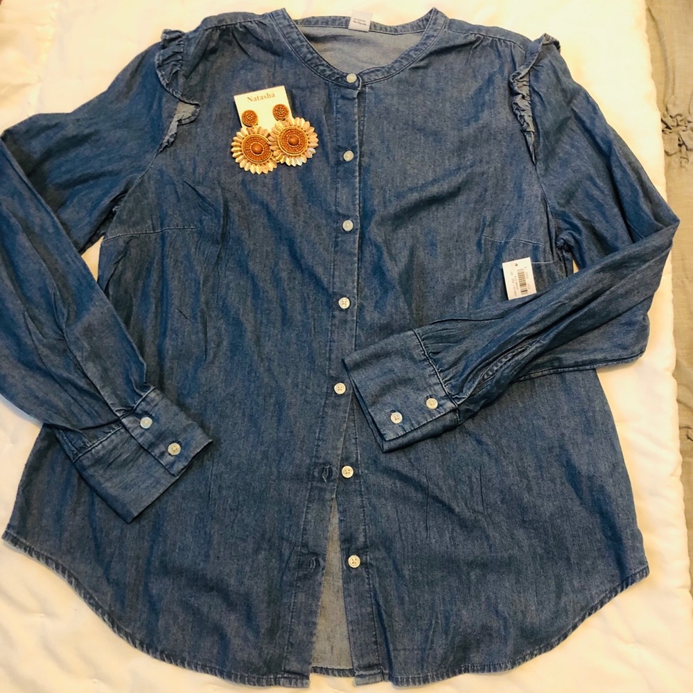 NWT Old Navy Denim Button Down